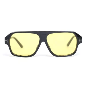 Bold Yellow Rectangular Sunglasses