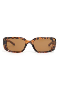 Leopard Print Rectangular Sunglasses