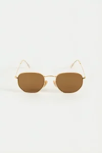 Square Aviator Sunglasses in Brown