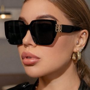 Black Vintage Oversized Sunglasses