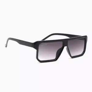 Unisex Black Square Frame Sunglasses
